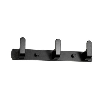 Imagen de Perchero 3 Ganchos Negro Aluminio 24cm