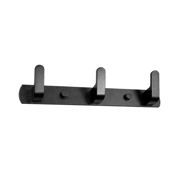 Imagen de Perchero 3 Ganchos Negro Aluminio 24cm