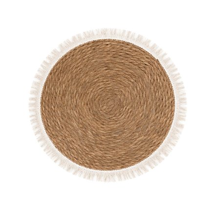 Imagen de INDIVIDUAL Rústico Fibra Natural y Bordado Ø40cm