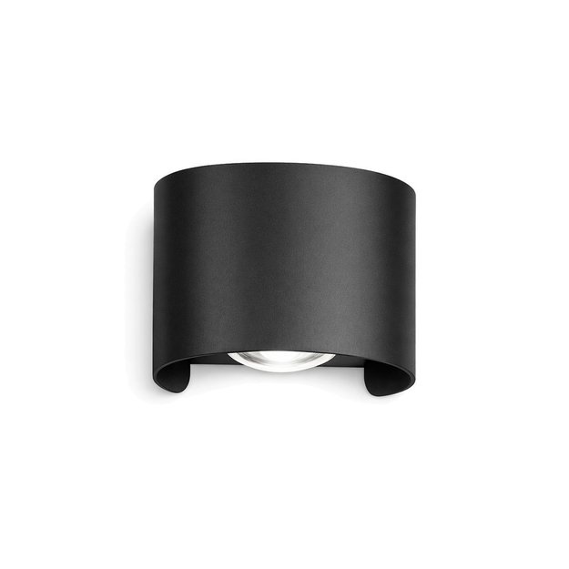 Imagen de Aplique LED Bidireccional 2w Cálido Yoko Negro 8x3.5x6.5cm H