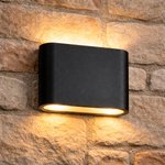 Imagen de Aplique LED Bidireccional 6w Cálido Lennon Negro 11x3x9cm H