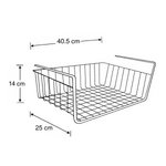 Imagen de CESTA Colgante p/estante Negro 40.5x25x14cm H