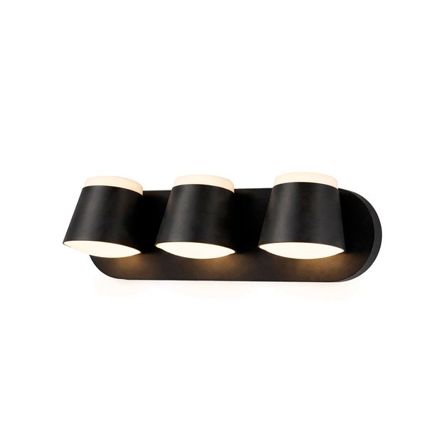 Imagen de Spot 3 Luces LED 30w Cálido  Tosca Negro 38x10x13cm Prof