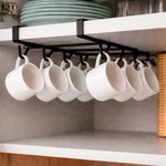 Imagen de Cuelga tazas x10 Negro 15.5x28.5x3.5cm H