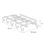 Imagen de Cuelga tazas x10 Negro 15.5x28.5x3.5cm H