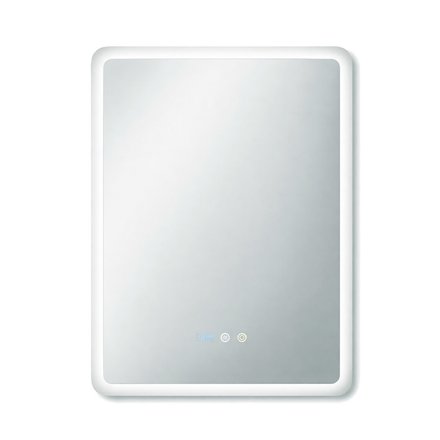Imagen de ESPEJO LED 60x80cm Vertical Luz Variable Desempañante c/Reloj
