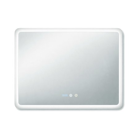 Imagen de ESPEJO LED 80x60cm Horizontal Luz Variable Desempañante c/Reloj