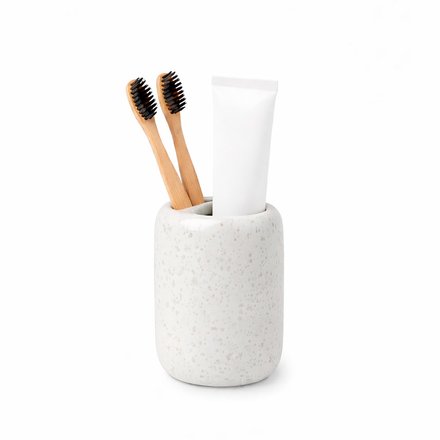 Imagen de Portacepillos Blanco Cerámica Ø7x10cm H