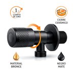 Imagen de Llave de Paso Negra Acero 1/2"