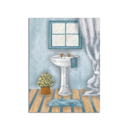 Imagen de CUADRO Canvas Pileta BAÑO 30x40cm