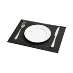 Imagen de INDIVIDUAL Lino Rectangular Negro 45x30cm