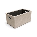 Imagen de CESTO Organizador Rectang. c/Asas Gris Mediano 34x23x18cm H