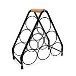 Imagen de Portavinos para 6 Botellas Hierro y Madera Nat. 30x13x31cm H