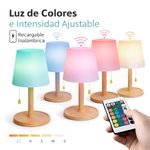 Imagen de Lámpara de Mesa LED Bambú RGB