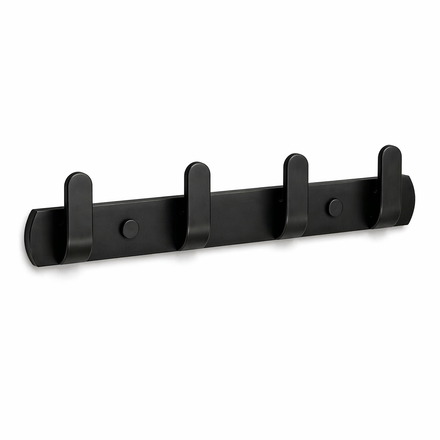 Imagen de Perchero 4 Ganchos Aluminio Negro 34.5x6x4cm Prof