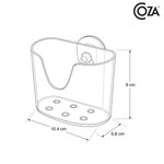 Imagen de ORGANIZADOR Mini c/Ventosas Acrílico Transparente COZA 10*5.5 / 9 H