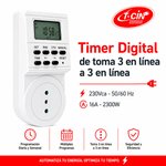 Imagen de Timer Digital - 3 en Linea / 3 en Linea 3200w