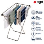 Imagen de Tendedero de Piso Niquel Mate 106x54.5x92.5cm EGE