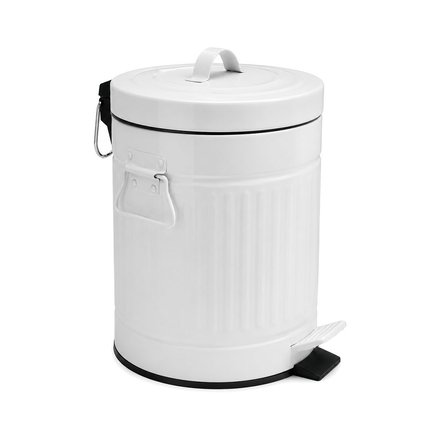 Imagen de PAPELERA Retro Blanca 5L.  21cmØ / 30cm H