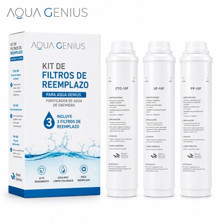 Imagen de Kit Reemplazo 3 Filtros AQUA GENIUS
