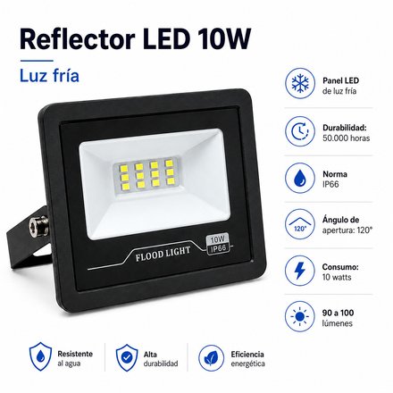 Imagen de REFLECTOR Led 10watts Frio Luxoon
