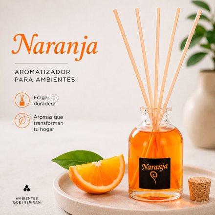 Imagen de DECO Aromatizador c/Varillas Naranja 50ml