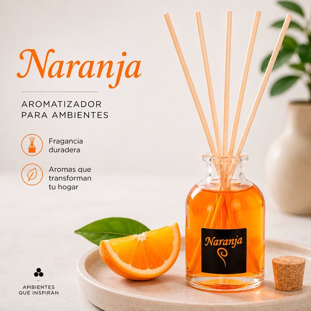Imagen de DECO Aromatizador c/Varillas Naranja 50ml