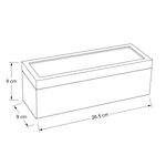 Imagen de Caja Rectangular para Té 4 Div Bambú 26.5*9*9cm H