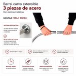 Imagen de Barral Curvo Extensible Acero 90-130cm