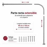 Imagen de Barral Curvo Extensible Acero 90-130cm