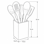 Imagen de SET 6 Pzas Utensilios Bambu 10x10x32cm H