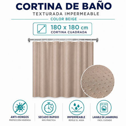 Imagen de Cortina 180x180 Arena Teflon Punto Diam.