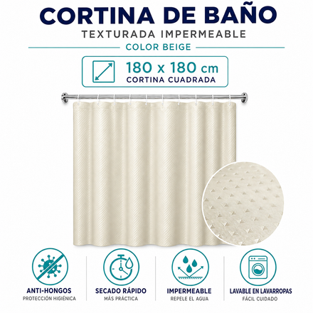 Imagen de Cortina 180x180 Beige Teflon Punto Diam.