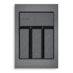 Imagen de CUBIERTERA 4 Divisiones Gris Oscuro 54x35x5.5cm