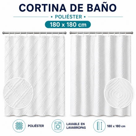 Imagen de CORTINA Blanca JAQUARD 180cm