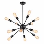 Imagen de COLGANTE Sputnik 12 Luces E27 Negro 77cm Ø / 80cm h / 120cm h