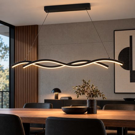 Imagen de Colgante LED 26w Wave Negro 90cm