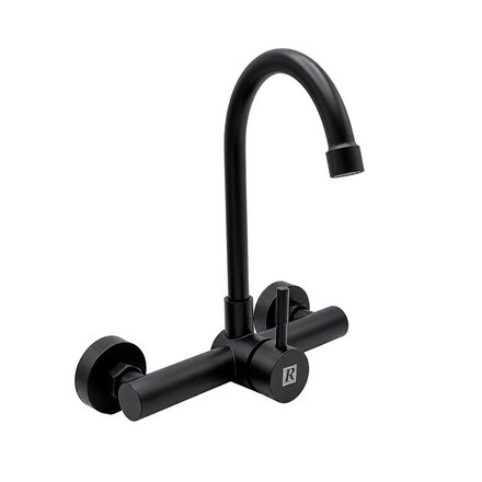 Imagen de Mezcladora Negra Pared 20cm Palito Rimontti