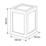 Imagen de APLIQUE LED de Exterior 12w Calido Rectangular Blanco 13x10.8x16cm H