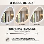 Imagen de ESPEJO LED 80x50cm Halo Luz Variable