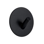 Imagen de PERCHA Adhesiva 1 Gancho Acero Negro Ø6cm