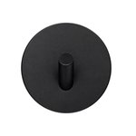 Imagen de PERCHA Adhesiva 1 Gancho Acero Negro Ø6cm