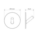 Imagen de PERCHA Adhesiva 1 Gancho Acero Ø6cm