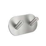 Imagen de PERCHA Adhesiva 2 Ganchos Acero 9.6x4.8x3cm Prof