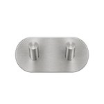 Imagen de PERCHA Adhesiva 2 Ganchos Acero 9.6x4.8x3cm Prof
