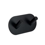 Imagen de PERCHA Adhesiva 2 Ganchos Acero Negro 9.6x4.8x3cm Prof
