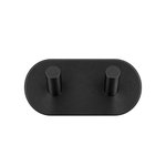 Imagen de PERCHA Adhesiva 2 Ganchos Acero Negro 9.6x4.8x3cm Prof