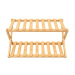 Imagen de ESTANTERIA Organizadora Madera Bambú 2 Niveles 50*25*25cm