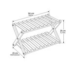 Imagen de ESTANTERIA Organizadora Madera Bambú 2 Niveles 50*25*25cm