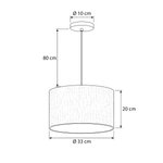 Imagen de COLGANTE 1 Luz E27 Plush Blanco Ø 33cm